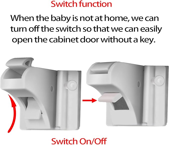 (24Locks + 6keys) Withletune Magnetic Cabinet Locks for Child Proofing - Child Safety Drawer Lock, Suitable for Kitchens, cabinets, and Storage cabinets - no Drilling Required, Adhesive Installation.