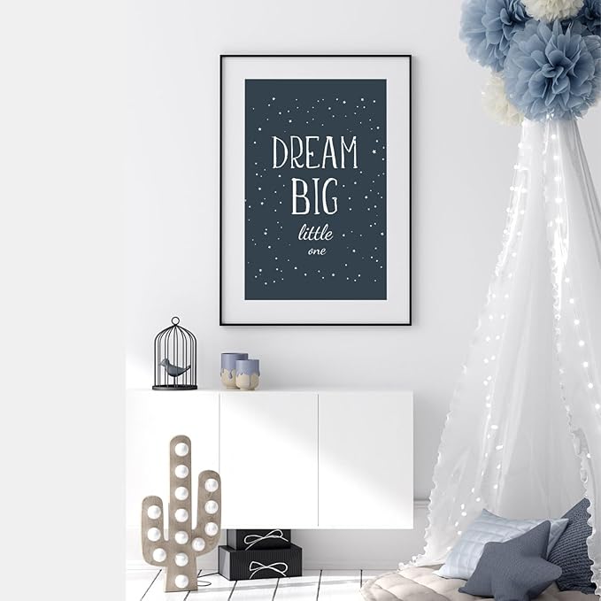 VUVUKU Nursery Wall Art Space Themed Decor For Baby Boy Print Kids Room Prints