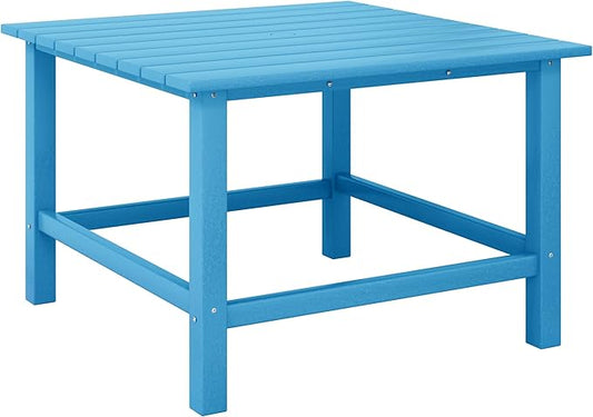 Costaelm Outdoor Kids Table, Toddler Dinner Table Baby Desk Outdoor Childrens Party Tables for Arts & Crafts, Snack Time, Multi-Activity Desk for Ages 2-8 in Classroom/Outside, Pacific Blue