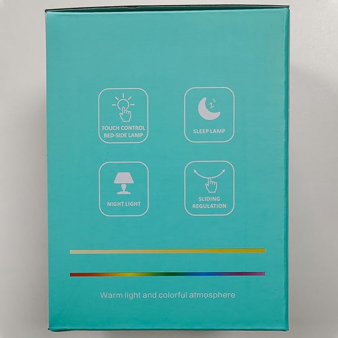 Nursery Night Light for Kids, 256 RGB Color Changing & Warm White Touch Bedside Lamp Wireless, 2200mAh USB Rechargeable LED Small Table Lamps for Bedroom, Dimmable Nursery Lamp with Memory