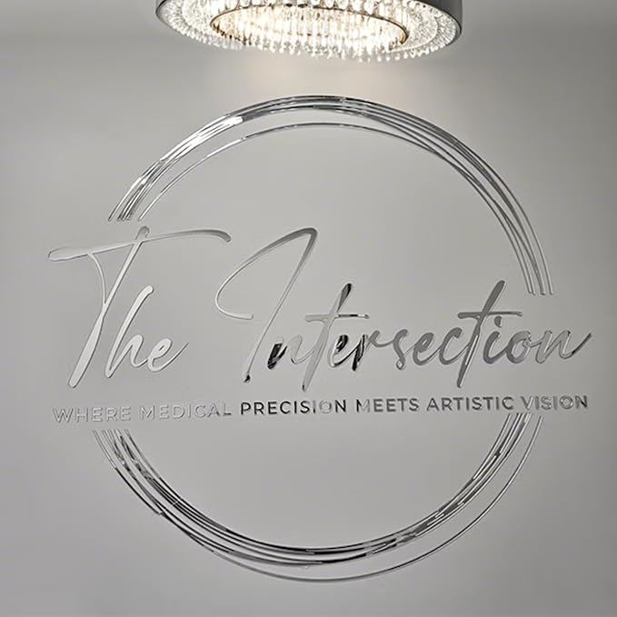 Custom Silver Acrylic Logo Sign for Business Salon or Office Wall Signage (Silver)