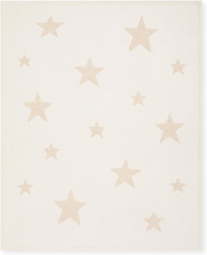 Jet&Bo BABY 100% Cashmere Baby Blanket ‘Shining Star' Design - Plush Double-Sided 32” x 40” - Ultra Soft, Hypoallergenic & Temperature Regulating – Gift Box and Card Included