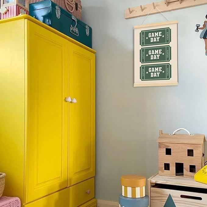 ShowDraven Boy Nursery Decor, Alphabet for Classroom Wall Motivational Bedroom Nursery Playroom Decorations, Gifts for Boys Nursery Kids Game Day, 12x16 Inch