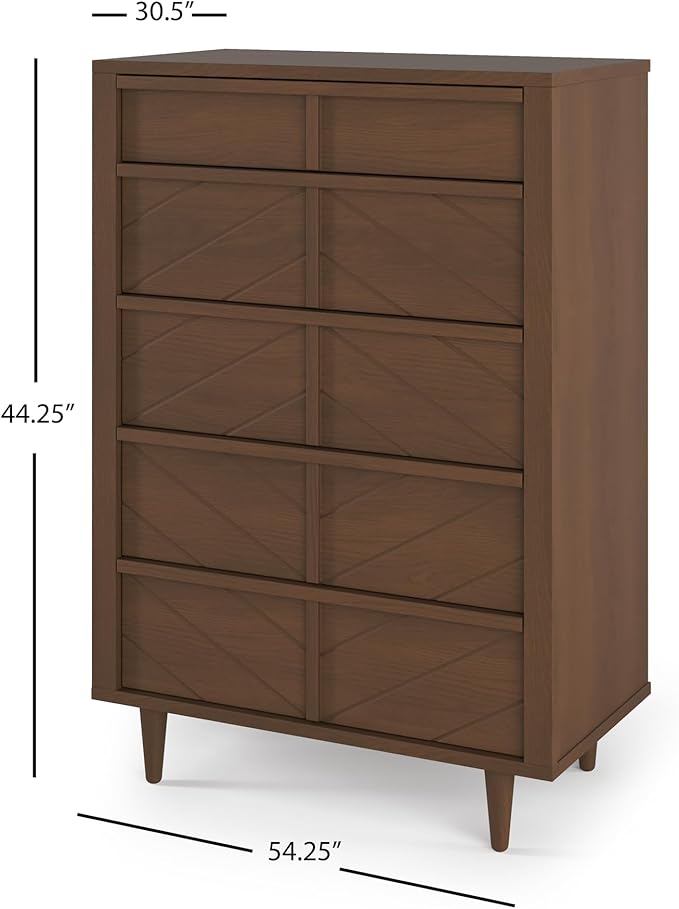 Child Craft Surrey Hill Crib, Dresser and Chest Nursery Set, 3-Piece, Includes 4-in-1 Convertible Crib, Dresser, and Chest, Grows with Your Baby (Toasted Chestnut)