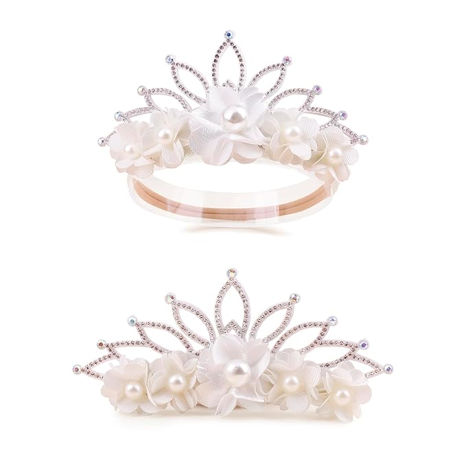 Baby Girl Floral Headbands- 3pcs Nylon Headband Handmade Flower Crown Elastic Hairband Newborn Toddler Hair Accessories Gifts for Girls （1-6 years old）