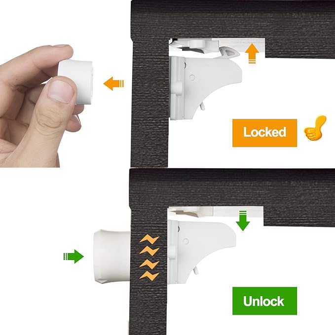 Vmaisi Magnetic Cabinet Locks Replacement Keys (5)