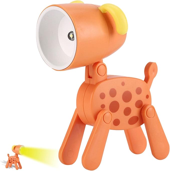 Children Mini Lamp, Folding Animal Night Light | Decorative Eye Protection LED Kids Reading Light with Phone Holder, Portable Battery Lamp.