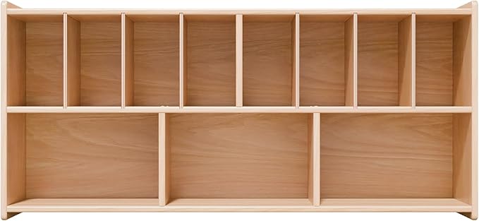 Wall-Mounted Large Diaper Storage Organizer for Daycares, 11.8" D x 45" W x 21" H