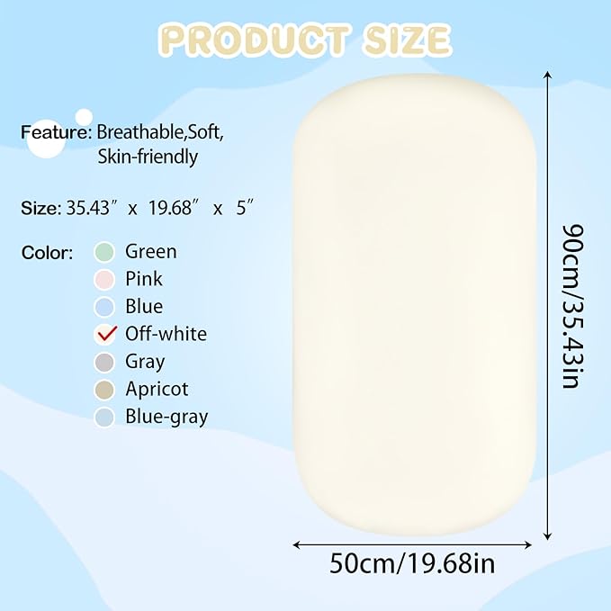 Lucakuins Baby Lounger, Bionic Design Baby Lounger for Newborn 0-24 Months, Soft Organic Cotton Breathable Lounger for Infants (White Newborn Lounger)