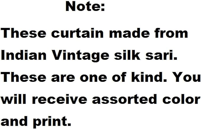 YILLE 1 Piece Silk Saree Curtain - Boho, Window, Room Curtain for Home Decor LightWieght Aesthetic Vibe