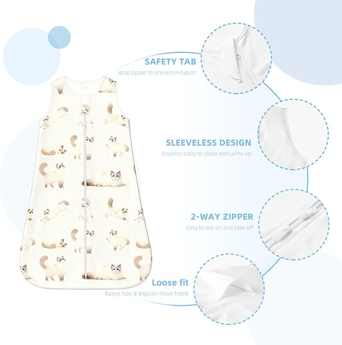 Baby Sleep Sack Sleeveless Sleeping Bag Wearable Blanket Soft Breathable Toddler Sleep Bag Colorful Dinosaur