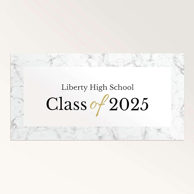 Staples Custom Scrim Vinyl Banner - 72W" x 24L" Quote Banner with 4 Grommets - Durable Outdoor Sign for Events, Promotions, and Business Advertising (Marble)