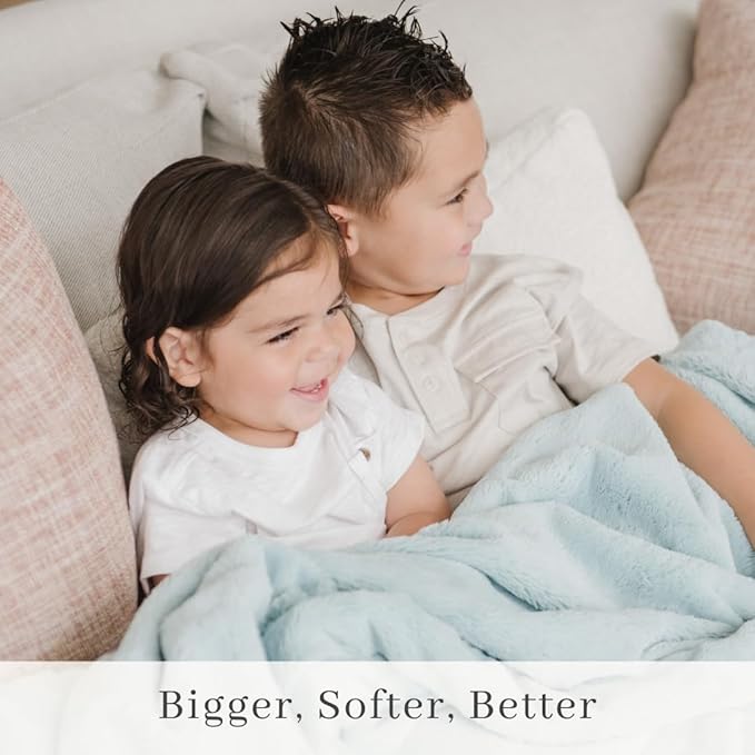 SARANONI Oversized Luxury Blanket | Breathable Super Soft, Lush, Plush Comfy Blankets for Adults | Dew - X-Large 60” x 80”