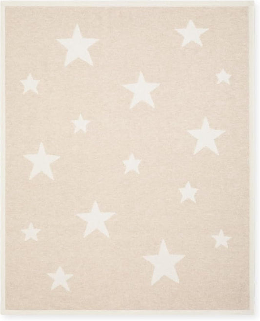 Jet&Bo BABY 100% Cashmere Baby Blanket ‘Shining Star' Design - Plush Double-Sided 32” x 40” - Ultra Soft, Hypoallergenic & Temperature Regulating – Gift Box and Card Included
