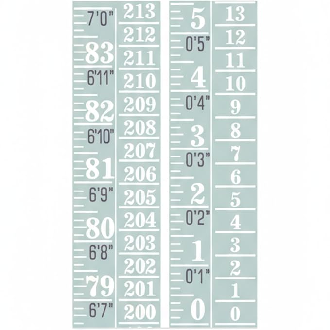 Tatuo 1 Pcs Growth Chart Wall Labels Height Indicator Tape Ruler Growth Chart Decor Height Indicator Adhesive Ruler for Home Room Measuring (Green)