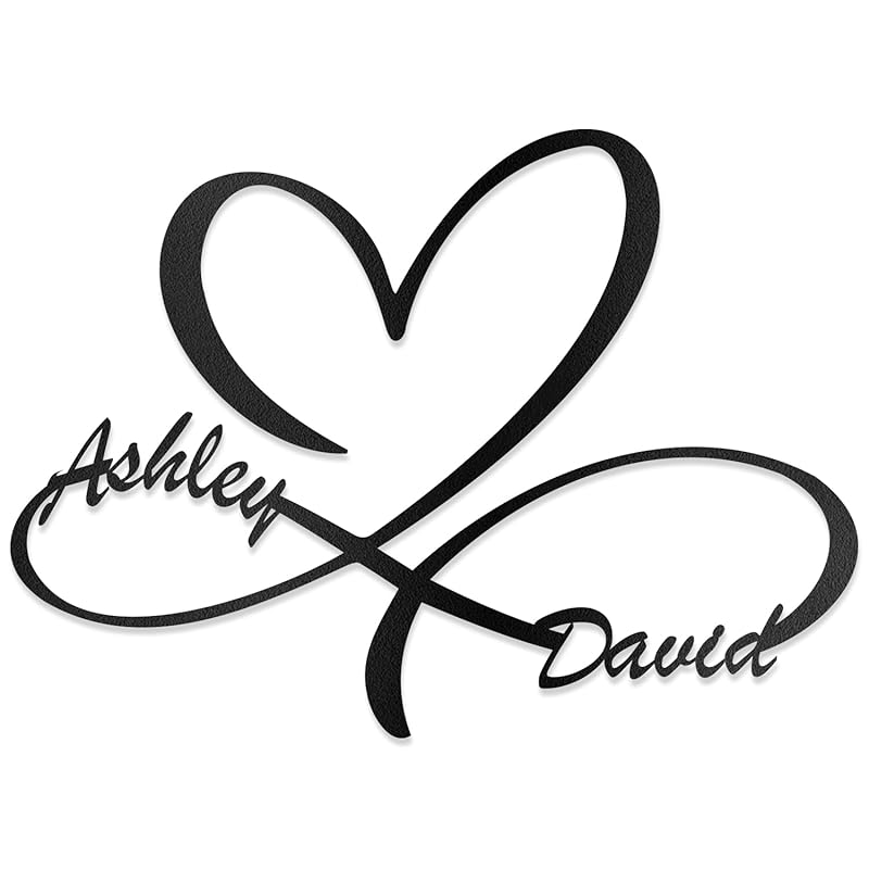 Custom Infinity Sign for Couples Metal Wall Art Personalized Valentines Day Decorations Wedding Gifts Custom Metal Signs First Names S Bridal Shower Gifts Bedroom Decor for Couples