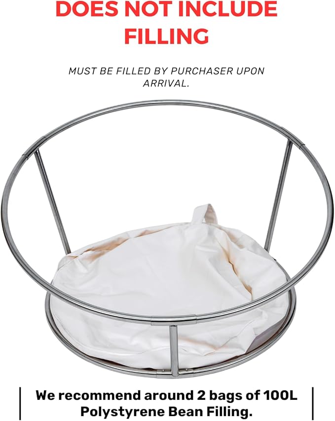 Newborn Posing Table and Beanbag(Unfilled) Stainless Steel Newborn Photography Stand with 6 Clamps Baby Photoshoot Stand Backdrop Frame Infant Round Background Station for Newborn Photo Sessions