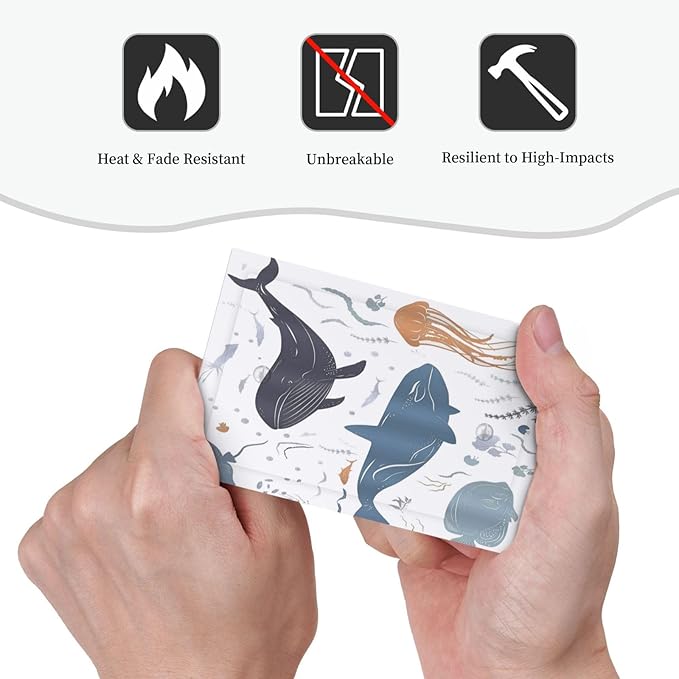 Kids Sea Animal Decorative 1 Gang Decorative light switch plate Blank Wall Plate No Device Switchplate Electrical Faceplate for Nursery Kidsroom Bedroom Decor