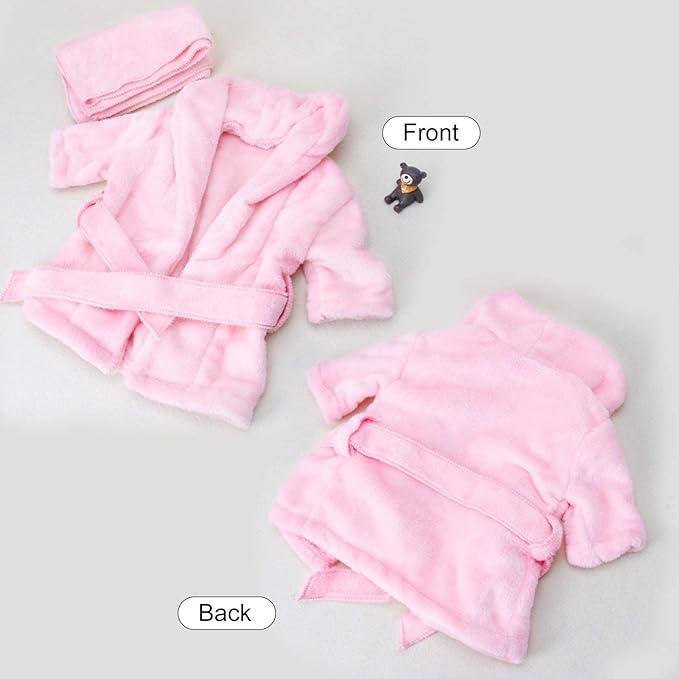 SPOKKI Newborn Photography Props Baby Girl 5 PCS Bathrobes Bath Towel Outfit with Slippers Cucumber Photo Props for Infant Boys Girls(0-6 Months)
