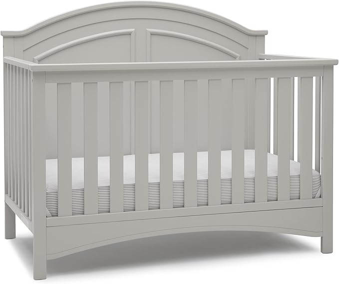 Delta Children Perry 6-in-1 Convertible Crib - Greenguard Gold Certified, Moonstruck Grey