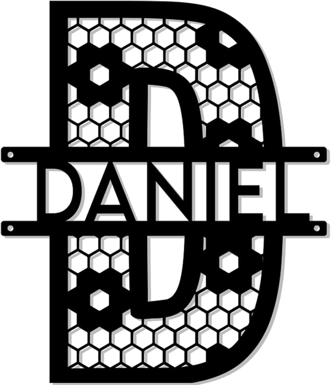 Metal Name Signs Personalized, Split Letter Monogram Wall Decor, Elegant Wall Art for Living Room/Porch/Entryway/Home/Office, Personalized Wedding/Anniversary/Housewarming Gift for Couples