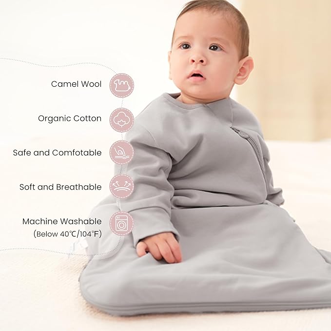 kaiya baby Unisex Sleeping Bag for Babies and Toddlers 2.5 Tog Sleep Sack, Long Sleeve Sleep Sack, Wearable Blanket Baby