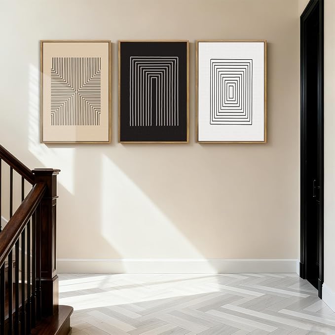 Anyzal Modern Wall Art Minimalist Neutral Wall Decor Large Abstract Artprints 24x36 Inch Set of 3 for Living Room Bedroom Office