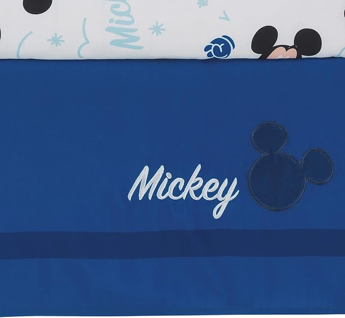 Lambs & Ivy Disney Baby Forever Mickey Mouse 3-Piece Blue Crib Bedding Set