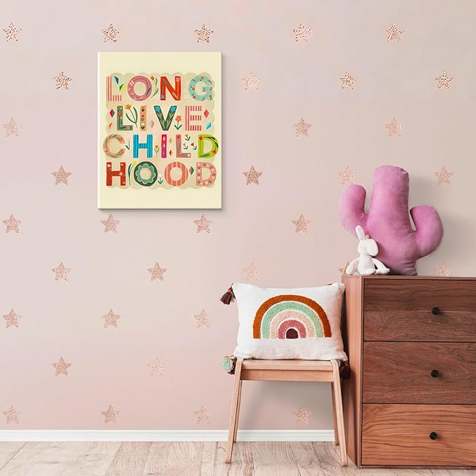 SZERE Cute Kids Floral Canvas Art Decor Posters,kids flower Room Bedroom Bathroom Playroom Dorm Classroom Canvas Wall Decor Aesthetic for Nursery Kids Teen Girls Gifts,11x14 Inch Set of 4 Pcs Child Pictures