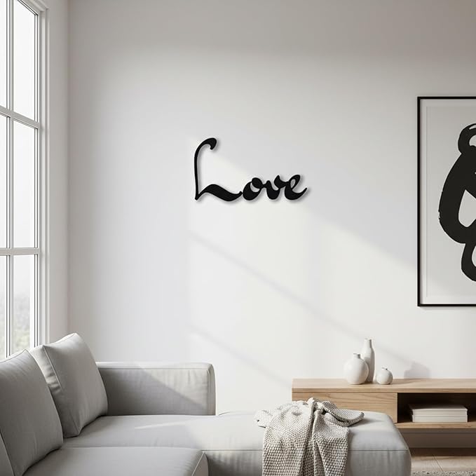Custom Metal Words - Bold Modern Script Name Sign - Custom Name Sign Baby - Strong Laser Cut Cursive Wall Art for Baby Name, Wedding & Modern Home Decoration Gift