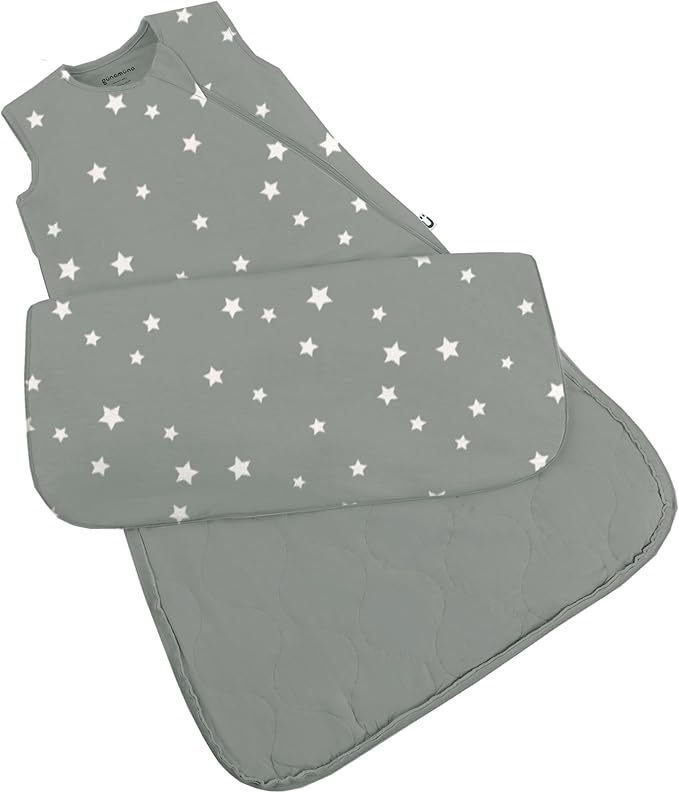 GUNAMUNA günamüna Unisex Baby, Toddler Wearable Blanket, Sleeping Bag Bamboo Rayon, Sleep Sack with Diaper Zipper, 1.0 TOG