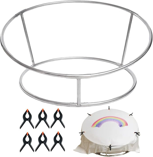 Newborn Photography Stand 6 Clamps Stainless Steel Baby Posing Table Photoshoot Stand Backdrop Holder Infan Round Background Station Travel Stand Pack Quick Assembly for Newborn Photo Props & Studio