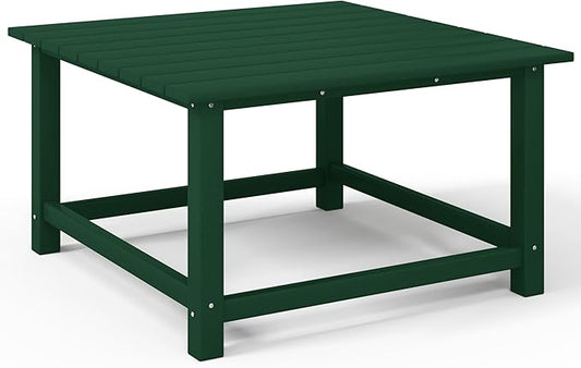 Costaelm Outdoor Kids Table, Toddler Dinner Table Baby Desk Outdoor Childrens Party Tables for Arts & Crafts, Snack Time, Multi-Activity Desk for Ages 2-8 in Classroom/Outside, Dark Green