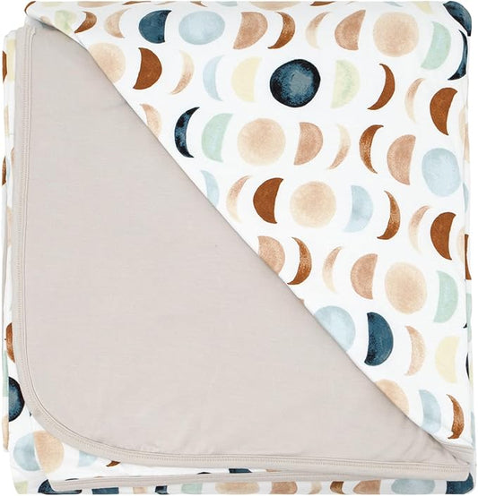 Little Sleepies Cloud Blanket, Soft Viscose from Bamboo Toddler & Baby Blanket for Boys & Girls, Lightweight, Perfect for Hot Sleepers, 65" x 85", Oversized (Luna Neutral)