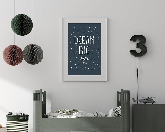 VUVUKU Nursery Wall Art Space Themed Decor For Baby Boy Print Kids Room Prints