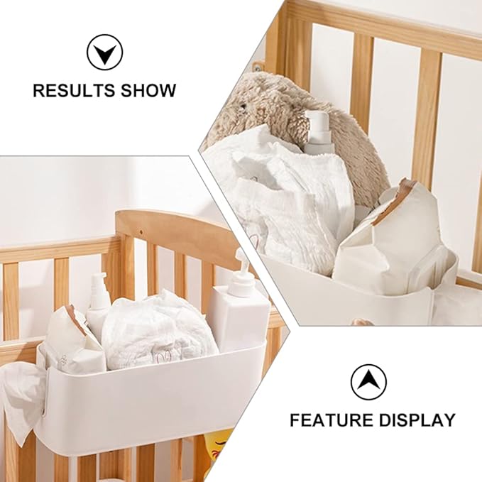 Toyvian Diaper Organizer Box Hanging Diaper Storage Bin Nursery Organizers for Changing Table Crib Baby Stroller