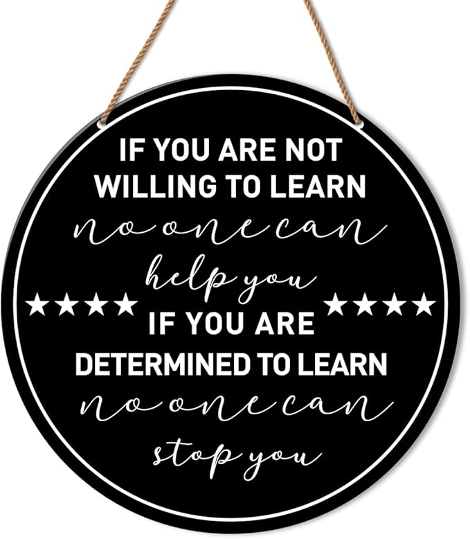 HSNBT High Middle School Classroom Wall Decor, Classroom Motivational Sign Decor Teacher Kids Inspirational Bedroom Wall Decorations Hanging Sign