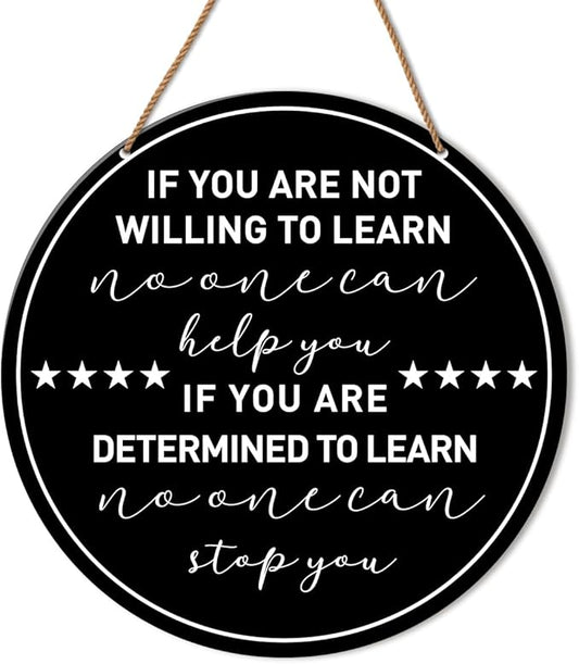 HSNBT High Middle School Classroom Wall Decor, Classroom Motivational Sign Decor Teacher Kids Inspirational Bedroom Wall Decorations Hanging Sign
