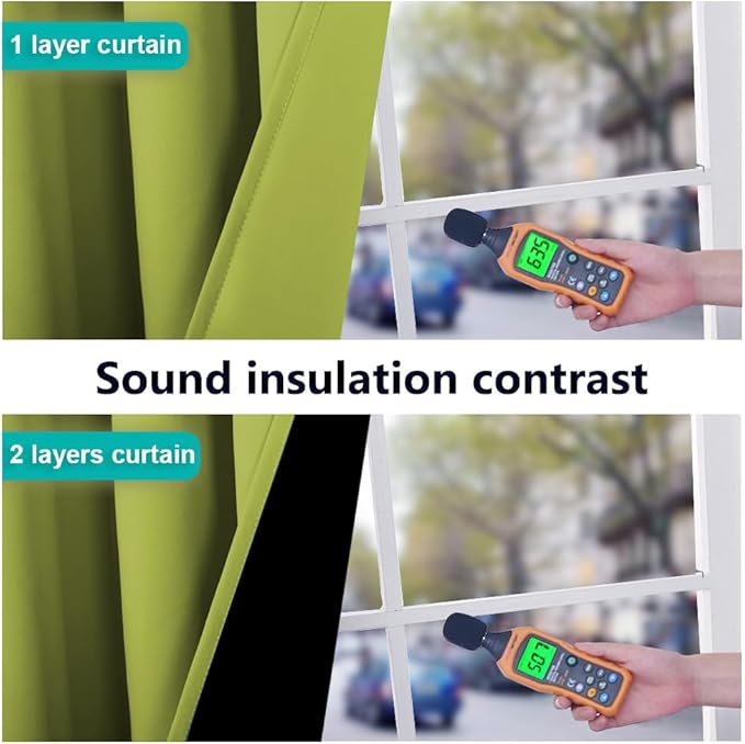 NICETOWN 100% Blackout Lined Curtains, Fresh Green, 1 Pair, 62" Width x 63" Length Each Panel, 2 Thick Layers Completely Blackout Window Treatment Thermal Insulated Drapes for Kitchen/Bedroom
