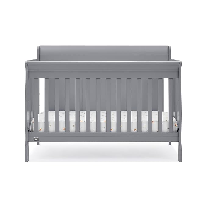 Delta Children Simmons Kids Carter 6-in-1 Convertible Crib - Greenguard Gold Certified, Grey