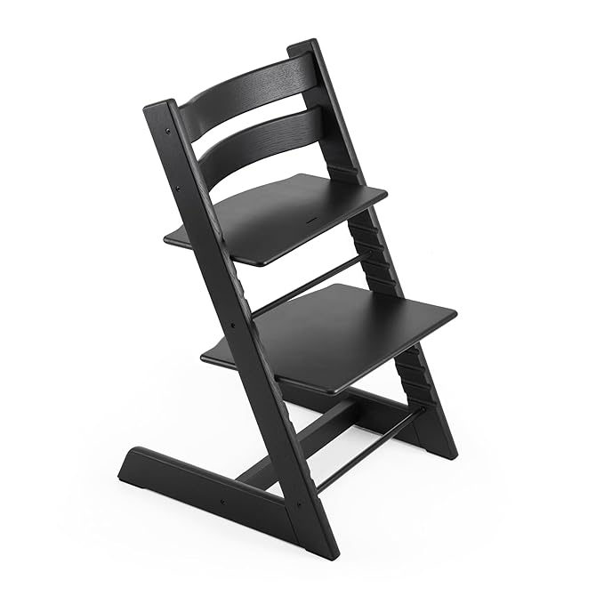 Tripp Trapp Chair from Stokke, Oak Black - Adjustable, Convertible Chair for Toddlers, Children & Adults - Comfortable & Ergonomic - Made with Oak Wood