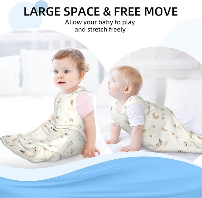 Baby Sleep Sack Sleeveless Sleeping Bag Wearable Blanket Soft Breathable Toddler Sleep Bag Colorful Dinosaur