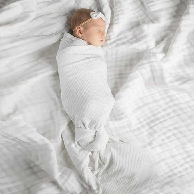 Newborn Photography Props for Baby Boys and Girls Newborn Wraps for Infant Baby Photoshoot Waffle Texture Knit Blanket