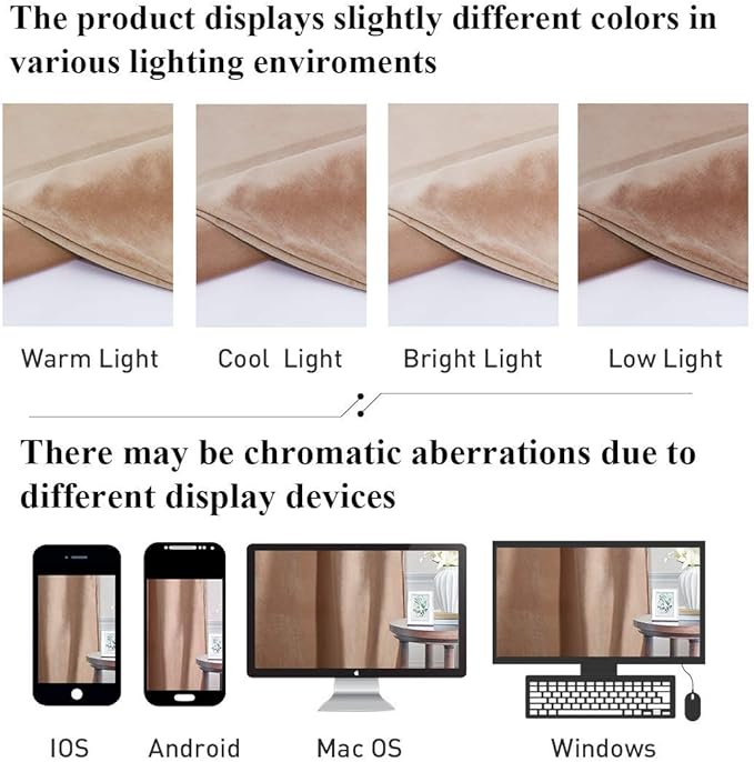 StangH Velvet Curtains for Bedroom 108 inches Long, Soft Thick Thermal Insulated Privacy Window Drapes Elagant Home Decors for Sliding Door, Blush Beige, W52 x L108, 2 Panels