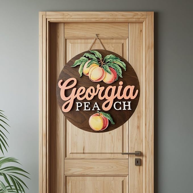 Personalized Name Signs for Kids Room, Peach Sign for Baby Door Decor, Newborn Gifts for Girl, Girls Nursery Wall Bedroom Decorations, Mother's Day Gifts for New Mom Dad Gift