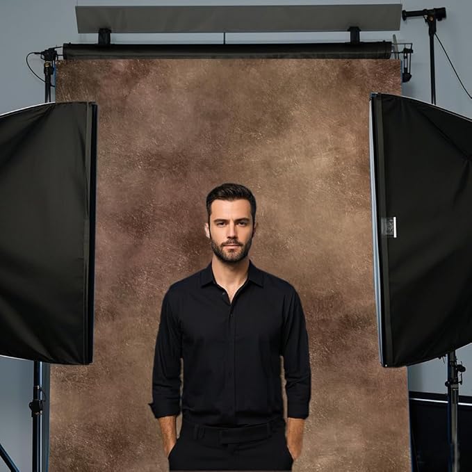 5x7ft Dark Brown Abstract Photography Backdrops Mottled Portrait Photo Background for Studio Prop Newborn Backdrop
