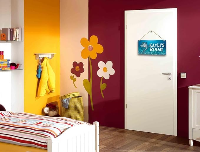 Personalized Name's Cartoon shark underwater-style Nursery Kid's Children's Girls Bedroom Door Sign Wood Plaque Sign Wall Decor Gift
