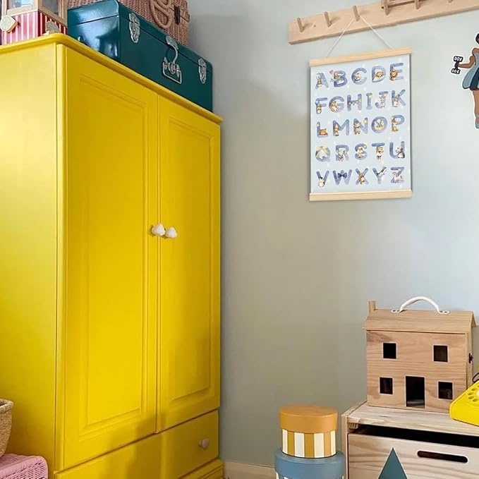 ShowDraven Classroom Wall Decor Hanger Frame, Funny Alphabet for Classroom Wall Indoor Nursery Bedroom Playroom Decororations, Gifts for Boys Girls Nursery Kids, 12x16 Inch