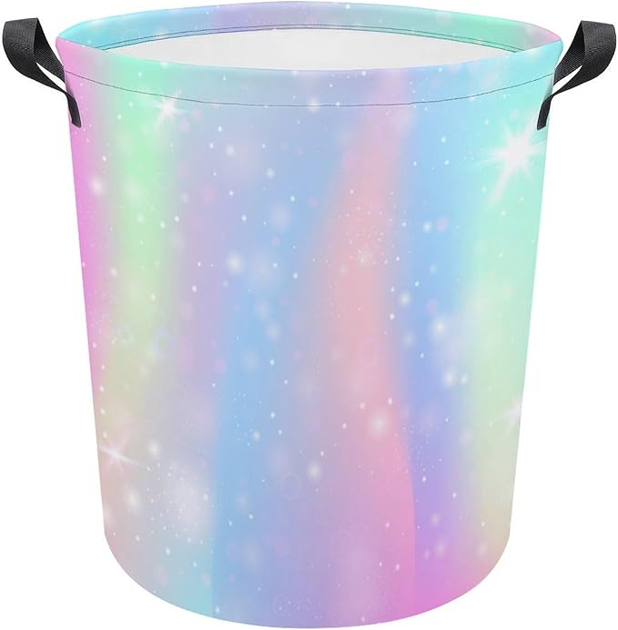 Rainbow Unicorn Laundry Basket Girls Hamper Dirty Clothes Basket Organizer Girls Bedroom Decor
