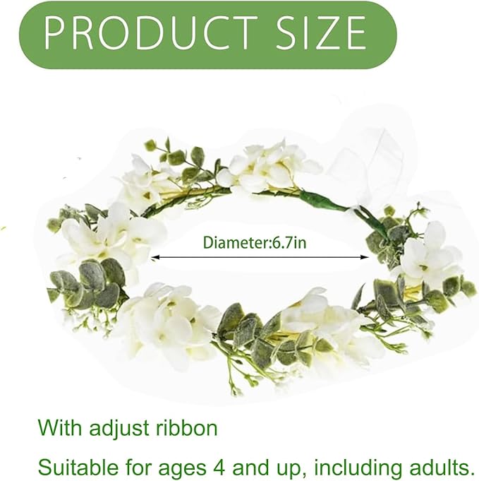 Floral Fall Camellia Flower Crown Rose Headpiece Wedding Bridal Flower Girl Halo Maternity Photo Props FL-03
